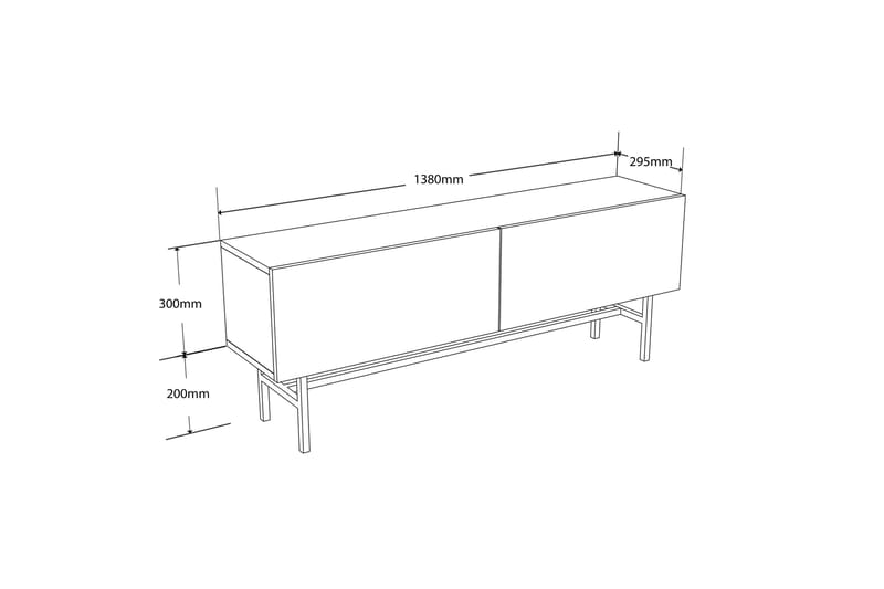 Botswana Tv-bænk 138 cm - Hvid - Møbler - TV borde & mediemøbler - TV-borde