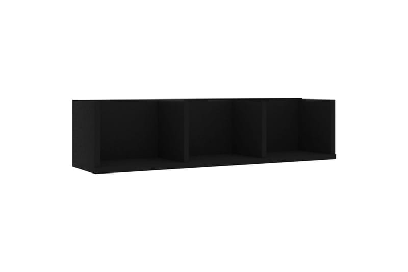 Cd-Hylde 75x18x18 cm Spånplade Sort - Sort - Møbler - TV borde & mediemøbler - CD/DVD/Blu Ray reol