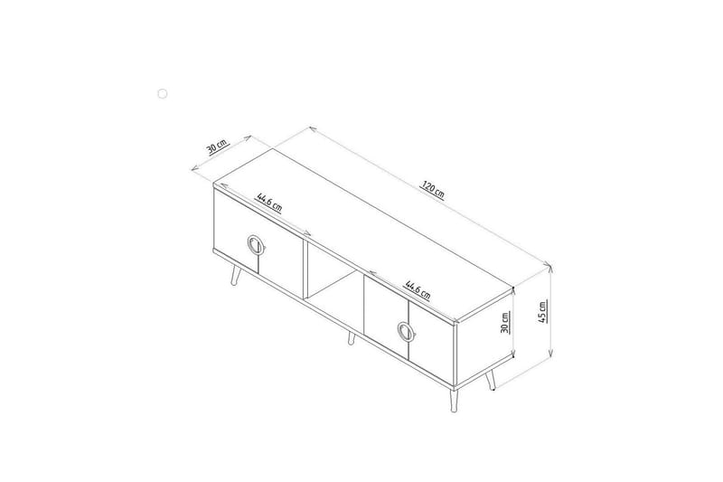 Cey Tv-bænk 120 cm - Hvid - Møbler - TV borde & mediemøbler - TV-borde