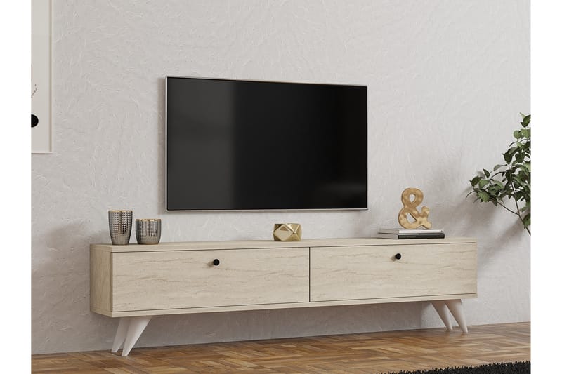 Djarhint Tv-bænk 160 cm - Beige - Møbler - TV borde & mediemøbler - TV-borde