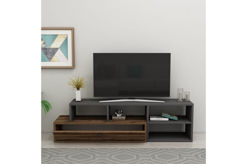 Durusu Tv-bænk 120 cm - Lysbrun/Antracit - Møbler - TV borde & mediemøbler - TV-borde