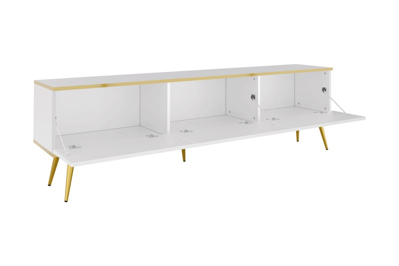 Edson TV-benk 175 cm - Beige/Guld - Møbler - TV borde & mediemøbler - TV-borde