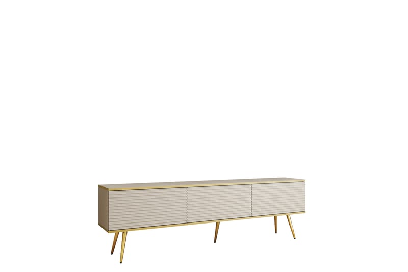 Edson TV-benk 175 cm - Beige/Guld - Møbler - TV borde & mediemøbler - TV-borde