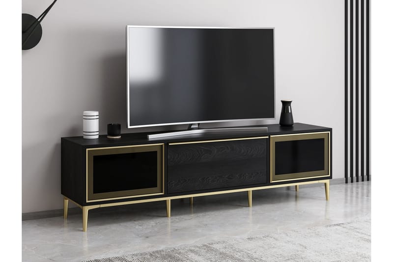 Elevate Tv-bænk 180 cm - Sort - Møbler - TV borde & mediemøbler - TV-borde