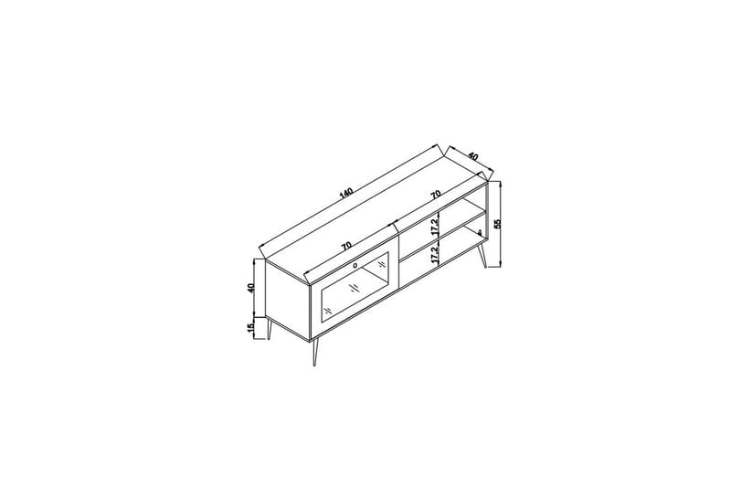 Elili Tv-bænk 138 cm - Eg - Møbler - TV borde & mediemøbler - TV-borde