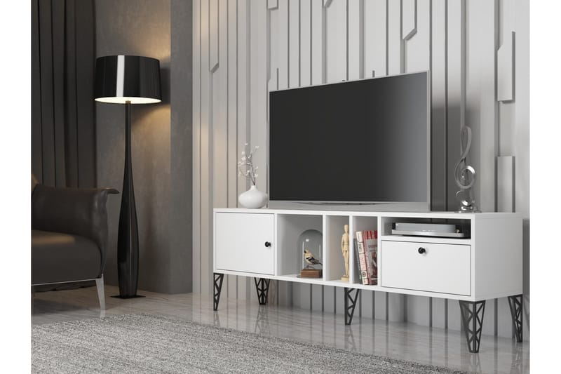 Elspet Tv-bænk 160 cm - Hvid - Møbler - TV borde & mediemøbler - TV-borde