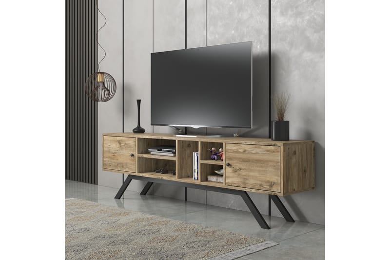 Elspet Tv-bænk 180 cm - Brun - Møbler - TV borde & mediemøbler - TV-borde