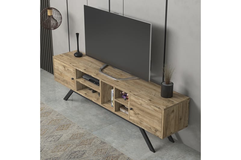 Elspet Tv-bænk 180 cm - Brun - Møbler - TV borde & mediemøbler - TV-borde