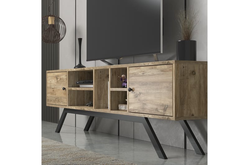 Elspet Tv-bænk 180 cm - Brun - Møbler - TV borde & mediemøbler - TV-borde