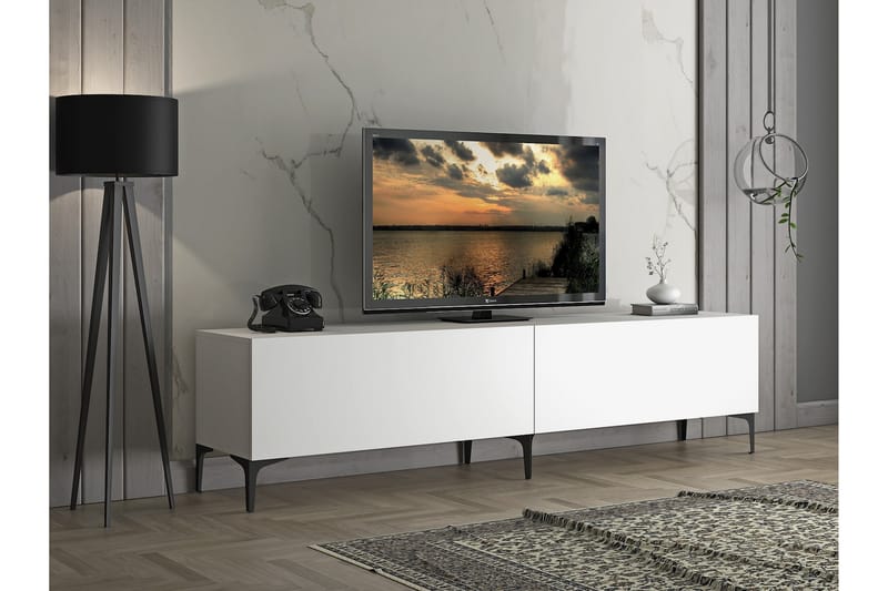 Elspet Tv-bænk 200 cm - Hvid - Møbler - TV borde & mediemøbler - TV-borde