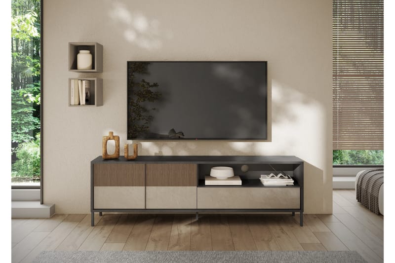 Everest TV-bænk 206x40 cm - Messing - Møbler - TV borde & mediemøbler - TV-borde