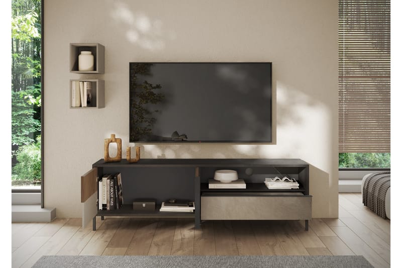 Everest TV-bænk 206x40 cm - Messing - Møbler - TV borde & mediemøbler - TV-borde