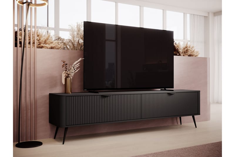 Forba TV-benk 200 cm - Sort - Møbler - TV borde & mediemøbler - TV-borde