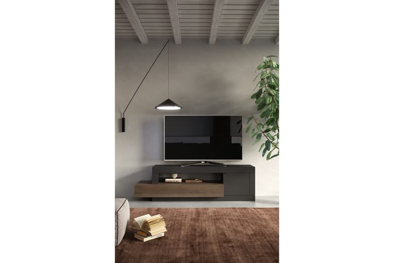 Freedom TV-bænk 159x42 cm - Sort/Brun - Møbler - TV borde & mediemøbler - TV-borde