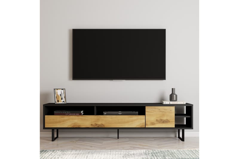 Gazali TV-bord 180 cm - Sort/Eg - Møbler - TV borde & mediemøbler - TV-borde