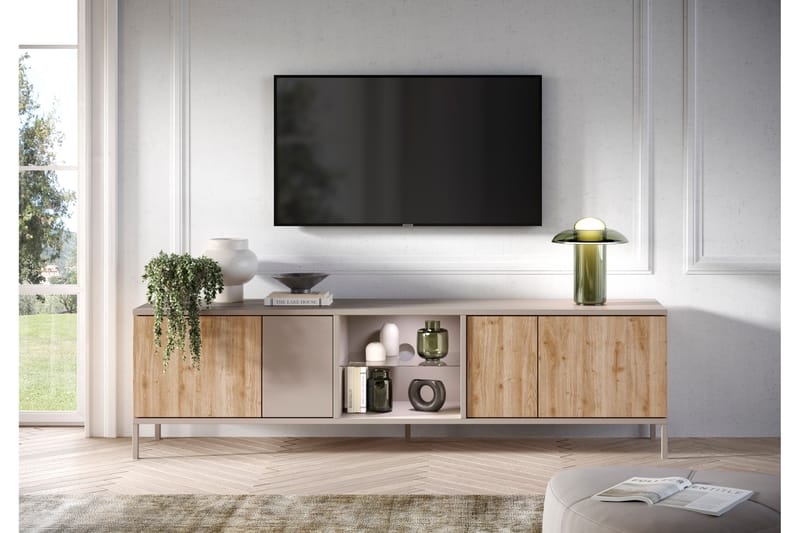 Gent TV-bænk 210x43 cm - Brun - Møbler - TV borde & mediemøbler - TV-borde