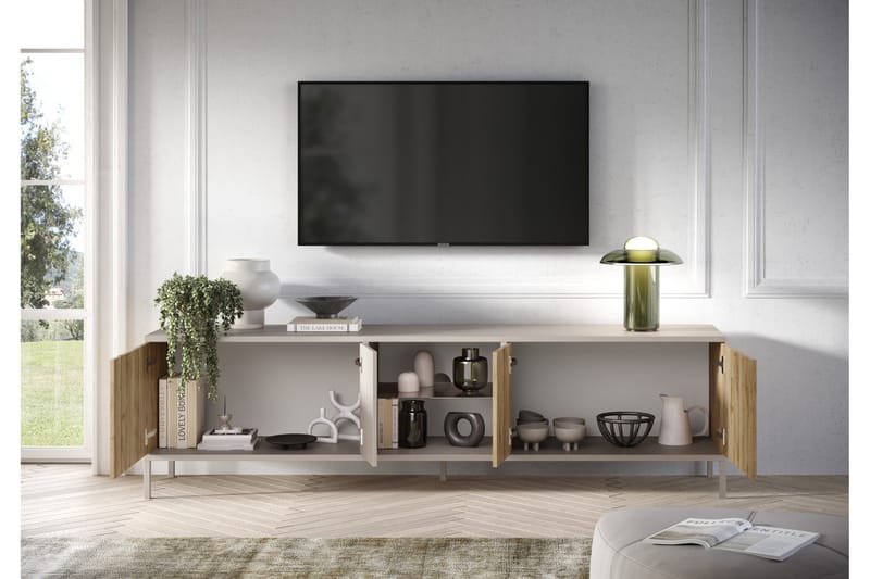 Gent TV-bænk 210x43 cm - Brun - Møbler - TV borde & mediemøbler - TV-borde