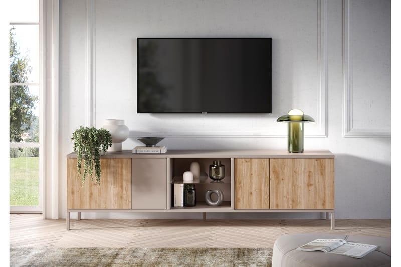 Gent TV-bænk 210x43 cm - Brun - Møbler - TV borde & mediemøbler - TV-borde