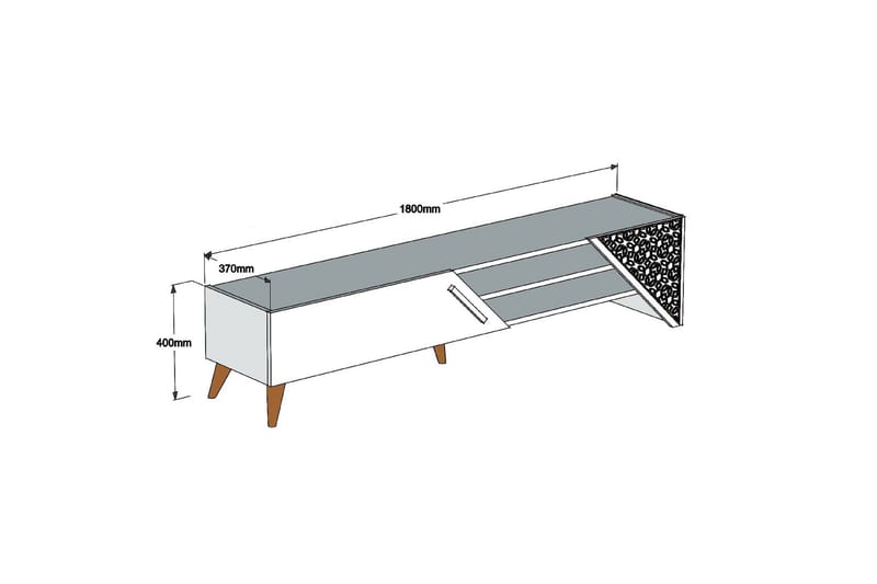 Gerais Tv-bænk 180 cm - Eg - Møbler - TV borde & mediemøbler - TV-borde