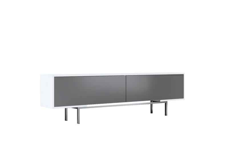 Germaine TV-bord 180 cm - Antracit/Hvid/Sølv - Møbler - TV borde & mediemøbler - TV-borde