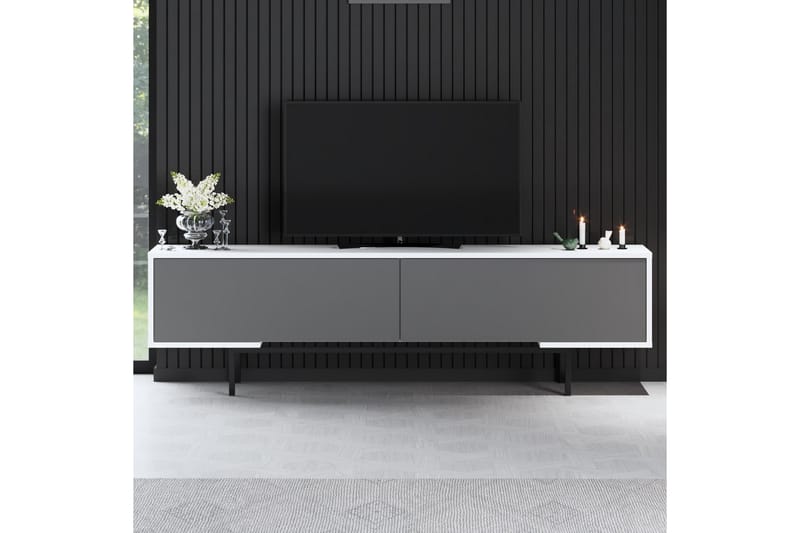 Germaine TV-bord 180 cm - Antracit/Hvid/Sort - Møbler - TV borde & mediemøbler - TV-borde