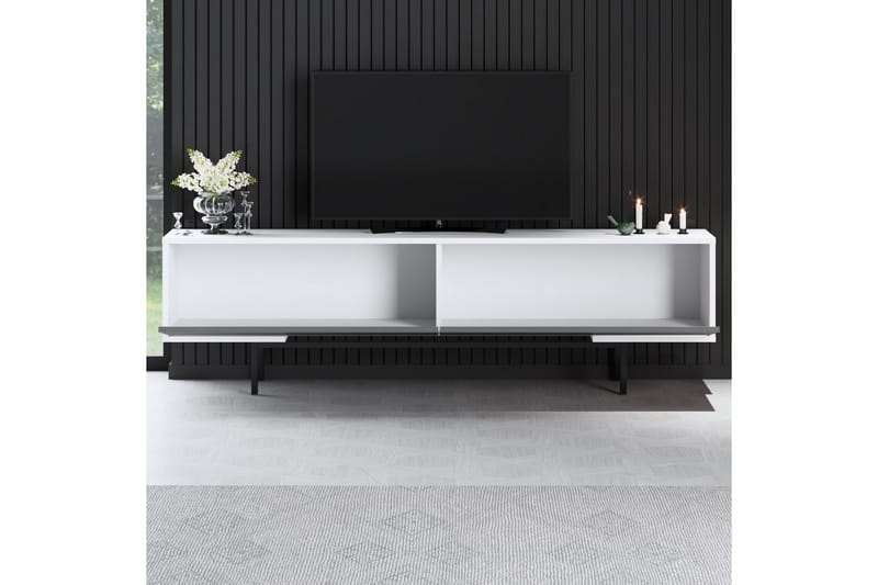 Germaine TV-bord 180 cm - Antracit/Hvid/Sort - Møbler - TV borde & mediemøbler - TV-borde