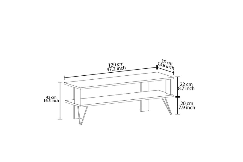 Greger TV-bord 120 cm - Eg - Møbler - TV borde & mediemøbler - TV-borde