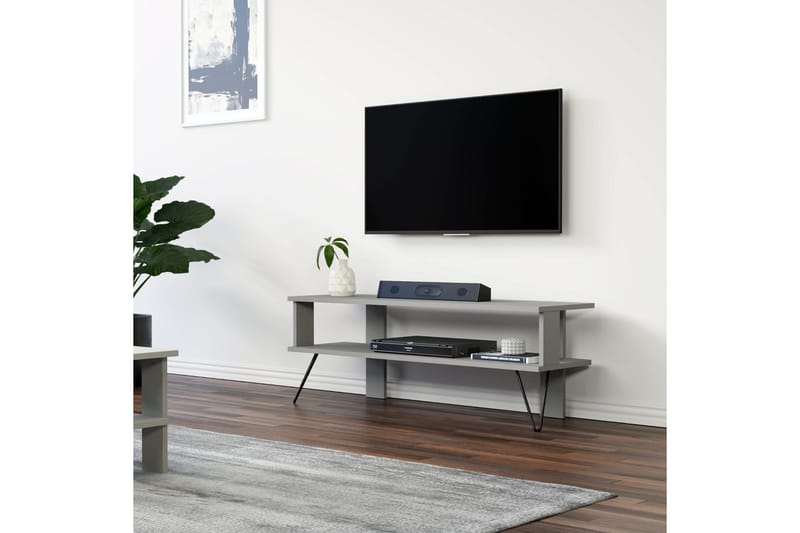 Greger TV-bord 120 cm - Grå - Møbler - TV borde & mediemøbler - TV-borde