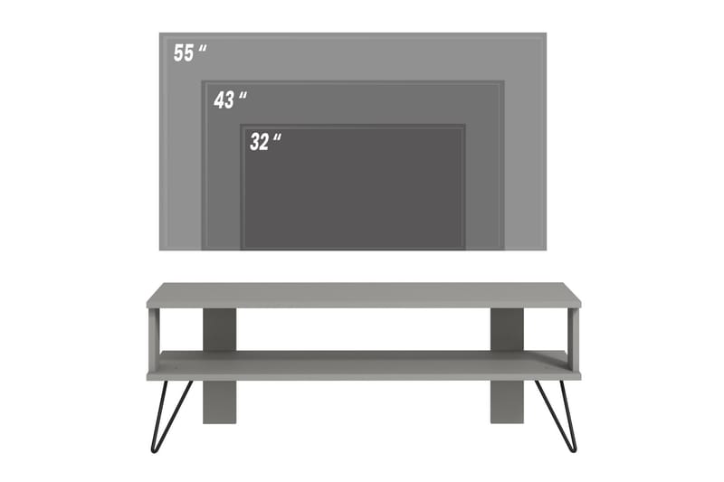 Greger TV-bord 120 cm - Grå - Møbler - TV borde & mediemøbler - TV-borde