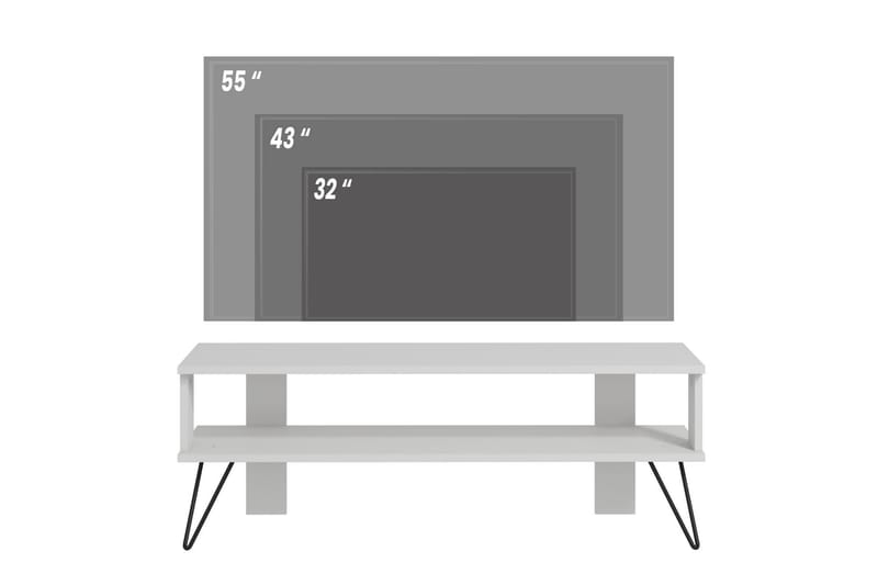 Greger TV-bord 120 cm - Hvid - Møbler - TV borde & mediemøbler - TV-borde