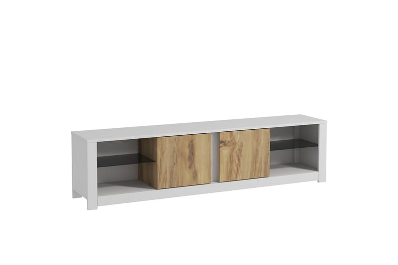 Griselda TV-bord 180 cm - Hvid/Eg - Møbler - TV borde & mediemøbler - TV-borde