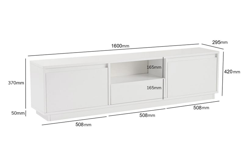 Gulliver TV-bord 160 cm - Hvid - Møbler - TV borde & mediemøbler - TV-borde