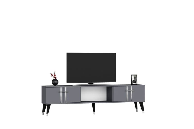 Harsum Tv-bænk 150 cm - Antracit/Sølv - Møbler - TV borde & mediemøbler - TV-borde