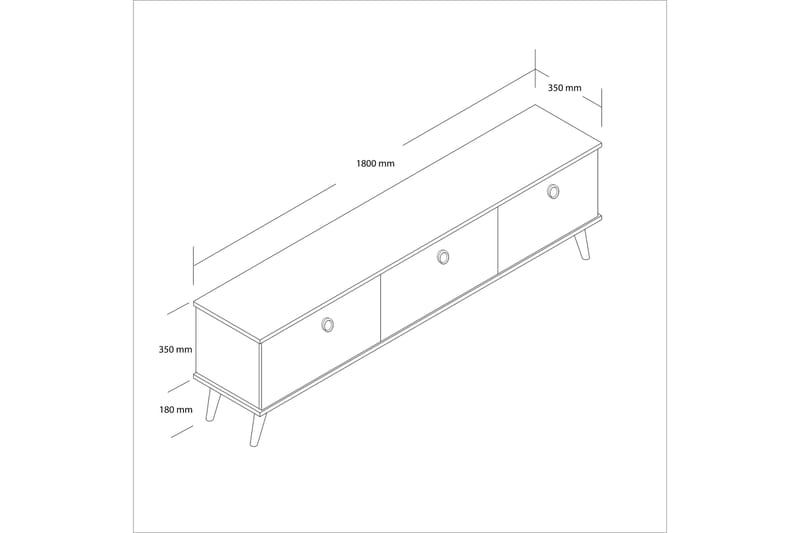 Hathorne Tv-bænk 180 cm - Eg - Møbler - TV borde & mediemøbler - TV-borde