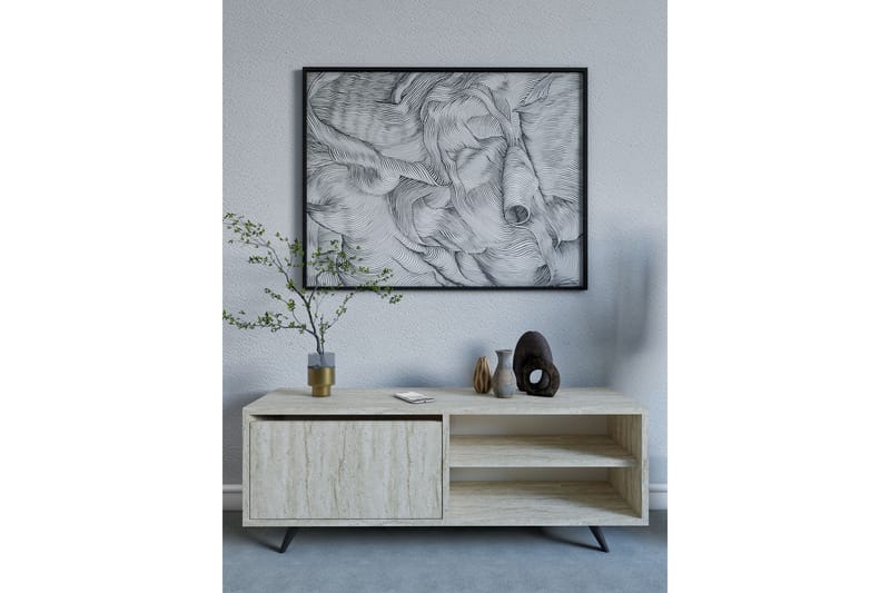 Hazle Tv-bænk 120 cm - Beige - Møbler - TV borde & mediemøbler - TV-borde