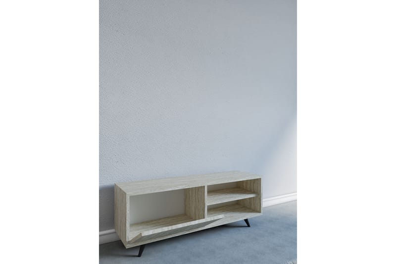 Hazle Tv-bænk 120 cm - Beige - Møbler - TV borde & mediemøbler - TV-borde