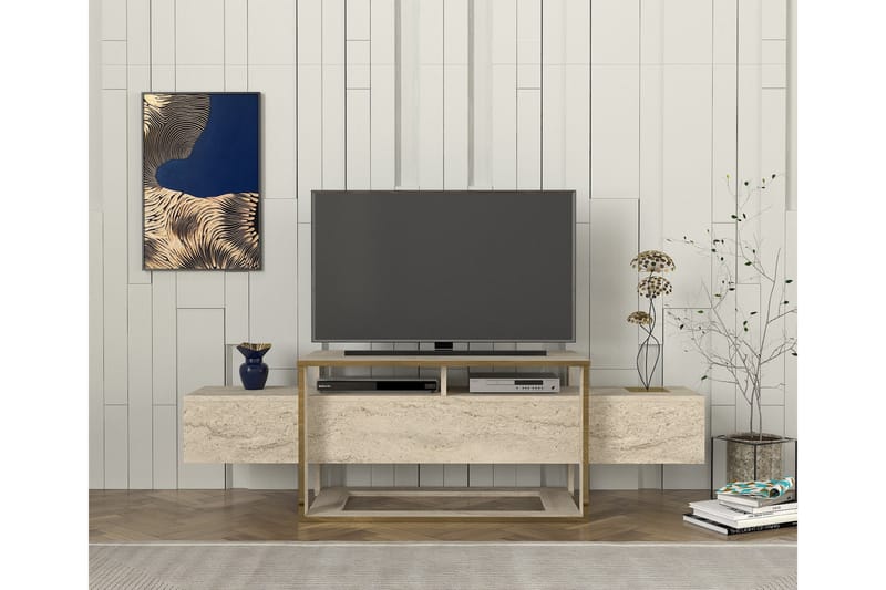 Herb Tv-bænk 160 cm - Beige - Møbler - TV borde & mediemøbler - TV-borde