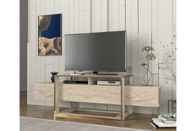 Herb Tv-bænk 160 cm - Beige - Møbler - TV borde & mediemøbler - TV-borde