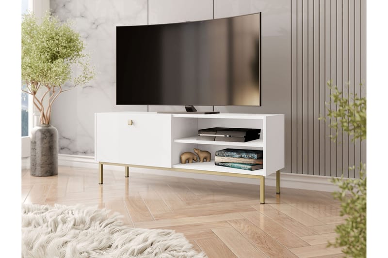 Hermann Tv-bord 120 cm - Hvid - Møbler - TV borde & mediemøbler - TV-borde