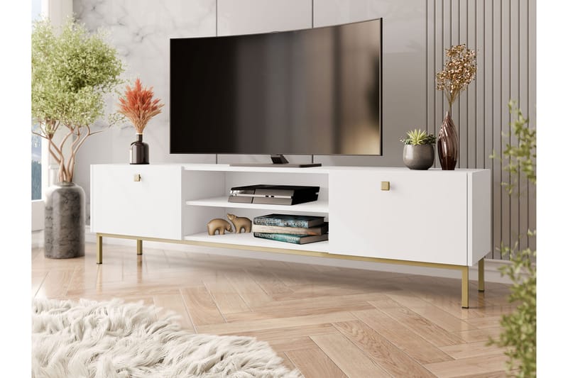 Hermann Tv-bord 180 cm - Hvid - Møbler - TV borde & mediemøbler - TV-borde