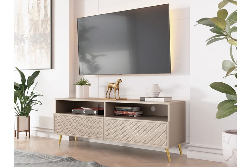 Hester Tv-bænk 150 cm - Sand beige - Møbler - TV borde & mediemøbler - TV-borde