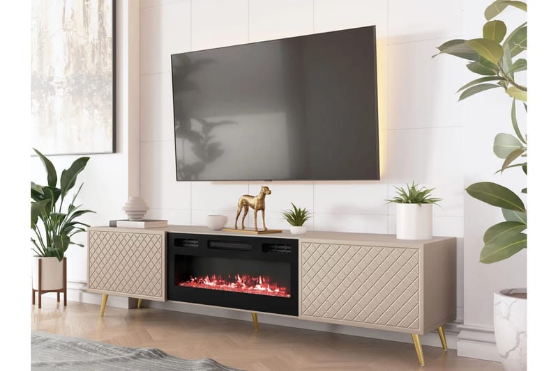 Hester Tv-bord 197 cm - Sand beige - Møbler - TV borde & mediemøbler - TV-borde