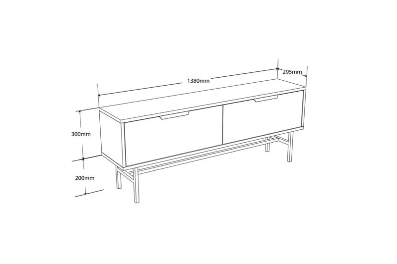 Hillel Tv-bænk 138 cm - Eg - Møbler - TV borde & mediemøbler - TV-borde