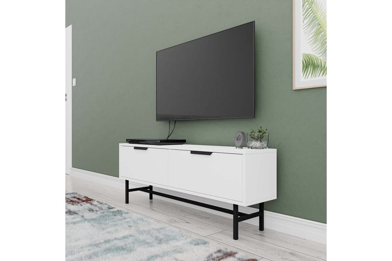 Hillel Tv-bænk 138 cm - Hvid - Møbler - TV borde & mediemøbler - TV-borde