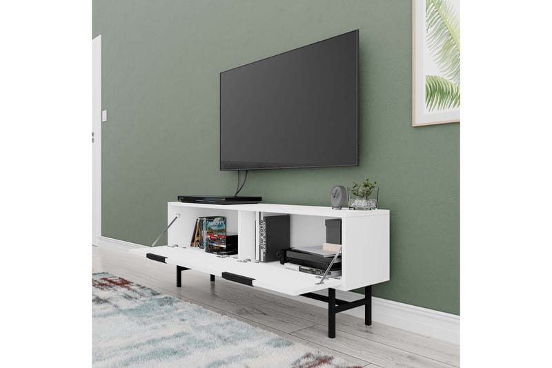 Hillel Tv-bænk 138 cm - Hvid - Møbler - TV borde & mediemøbler - TV-borde