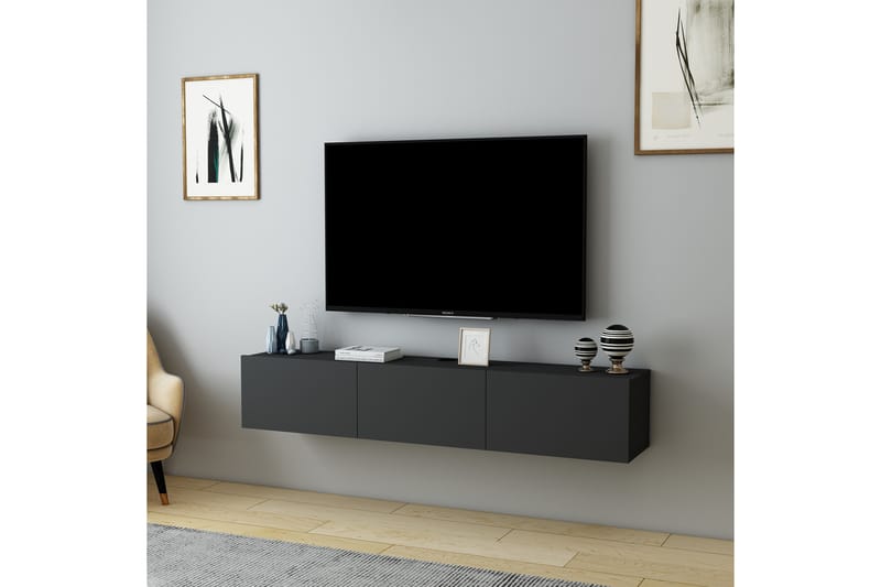 Hopper Tv-bænk 160 cm - Antracit - Møbler - TV borde & mediemøbler - TV-borde