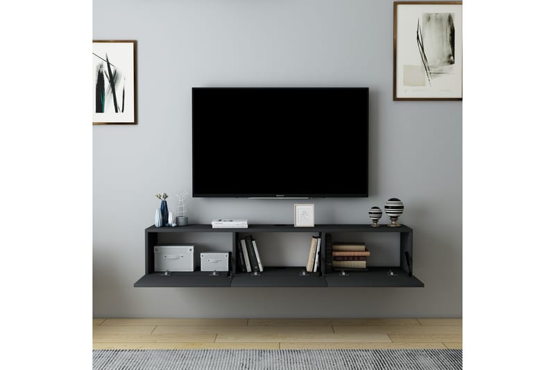 Hopper Tv-bænk 160 cm - Antracit - Møbler - TV borde & mediemøbler - TV-borde