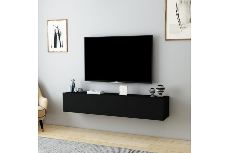 Hopper Tv-bænk 160 cm - Sort - Møbler - TV borde & mediemøbler - TV-borde