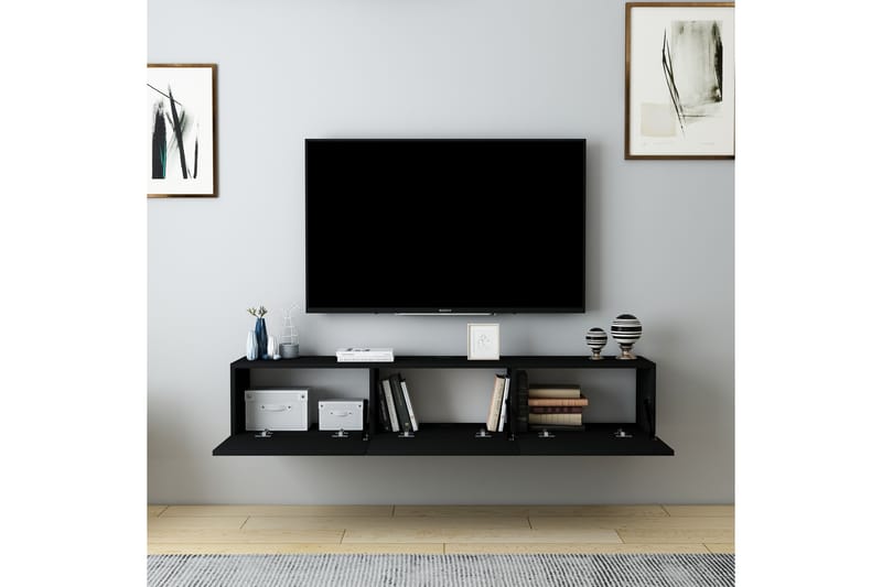 Hopper Tv-bænk 160 cm - Sort - Møbler - TV borde & mediemøbler - TV-borde