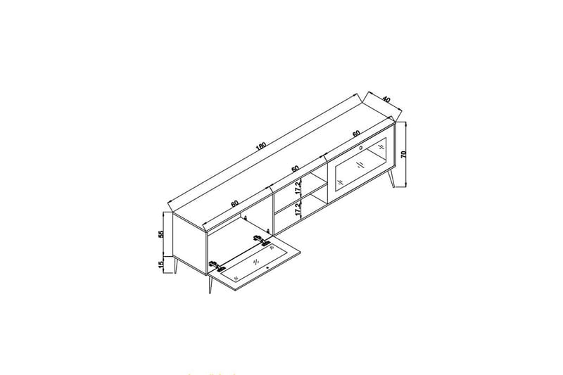 Huff Tv-bænk 180 cm - Eg - Møbler - TV borde & mediemøbler - TV-borde